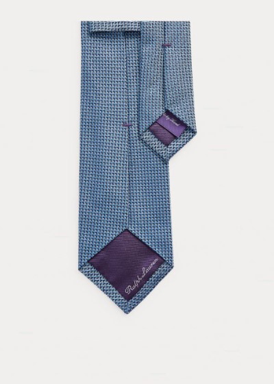 Corbatas Ralph Lauren Hombre Azul Marino / Azules Claro - Patterned Silk - OAXIW1426